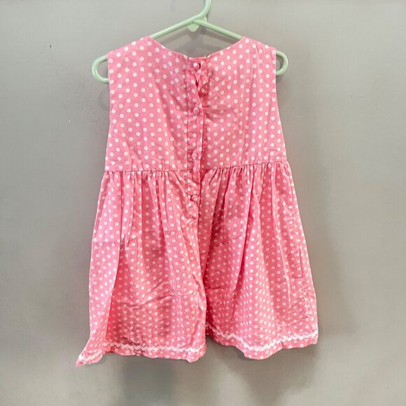 Lil Cactus Pink and White‎ Polka Dot Hen and Chick Dress- Size 4T - Picture 4 of 6